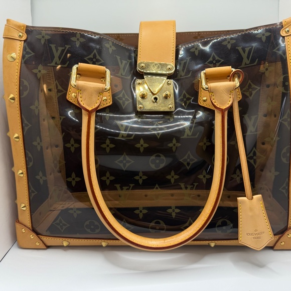 LOUIS VUITTON GM LIMITED EDITION AMBER CABAS NEO VINYL CRUISE HANDBAG! - Picture 8 of 17